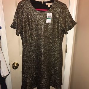 Michael Kors Large Gold Foil Dress